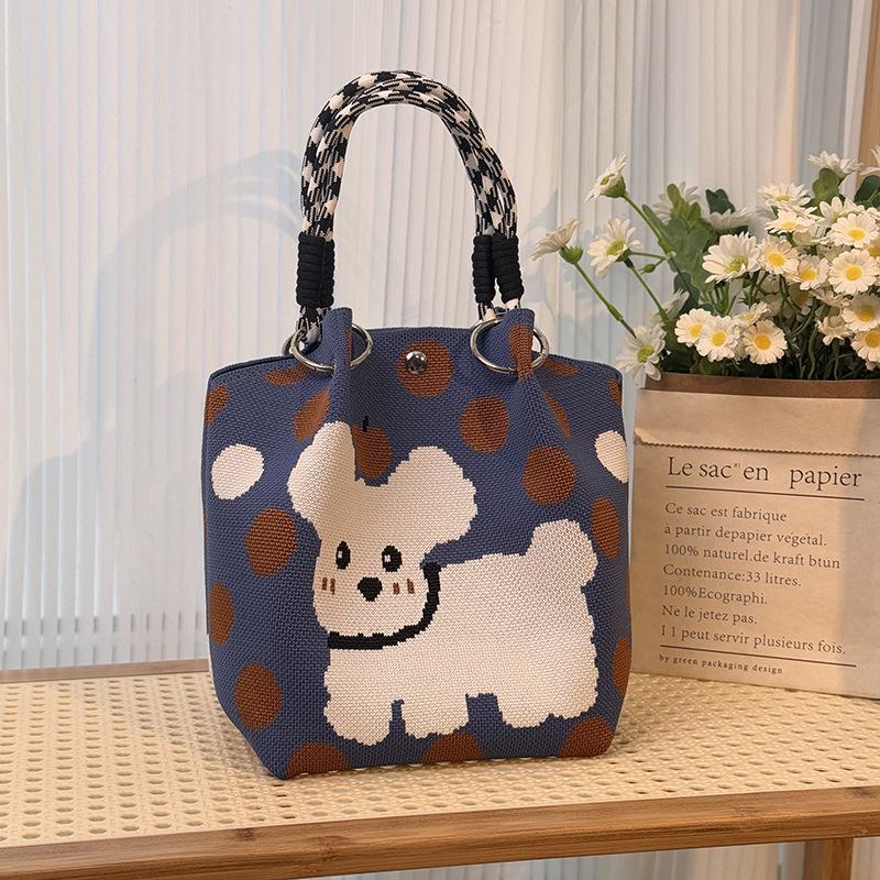Southeast Asia Trendy Knitted Buckle Handbag - Large Capacity Commuter Tote