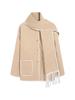 2023 Autumn/Winter European & American Fashion Women's Woolen Coat with Scarf Tassel