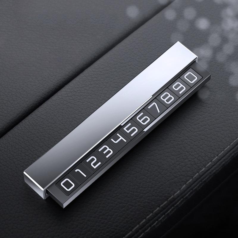 Car Phone Number Temporary Car Parking Card Plate Luminous Phone Number Holder Hidden Parking Telephone Number Plate Accessories