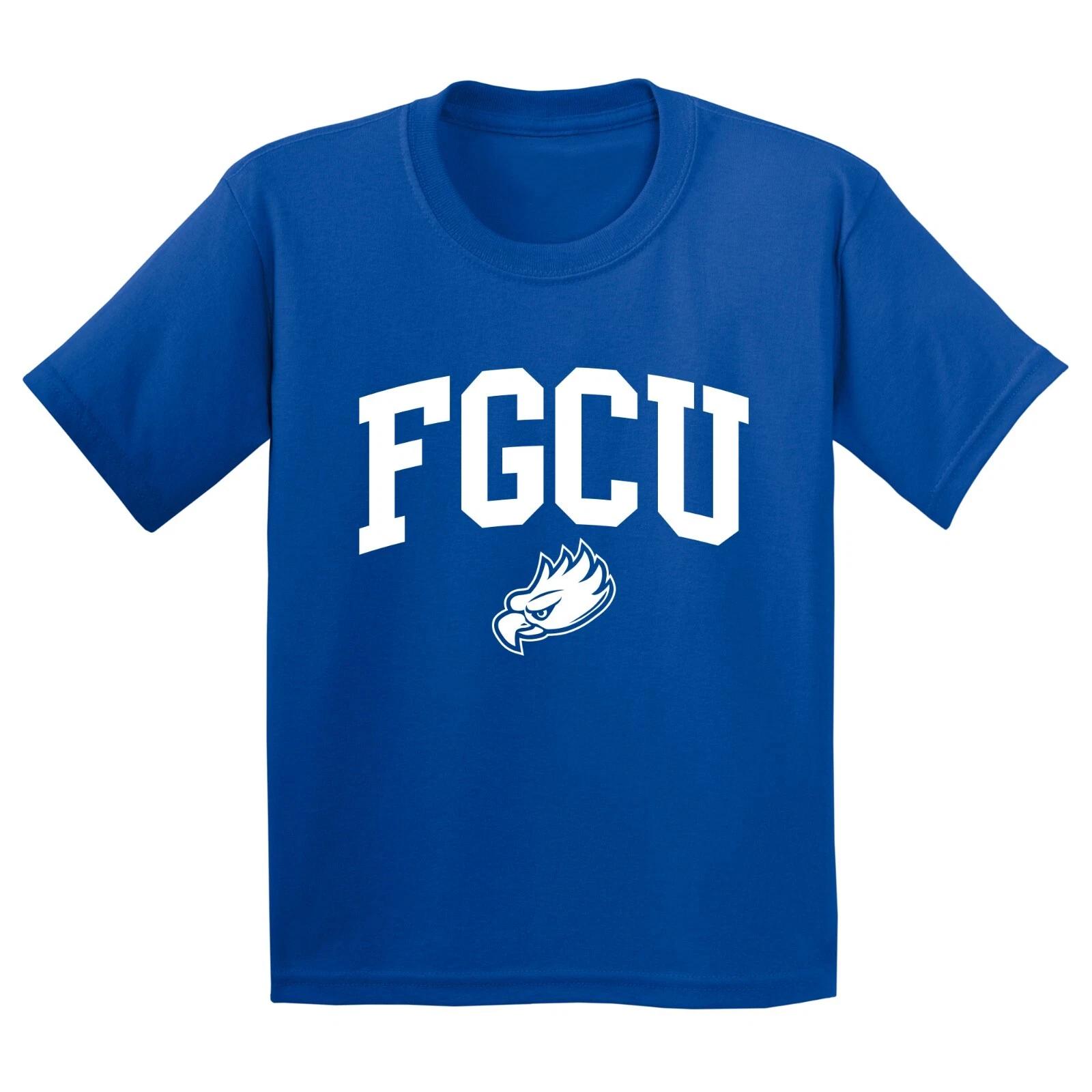 Florida Gulf Coast University Arch Logo Licensed Unisex Youth T-Shirt - Royal 2XL