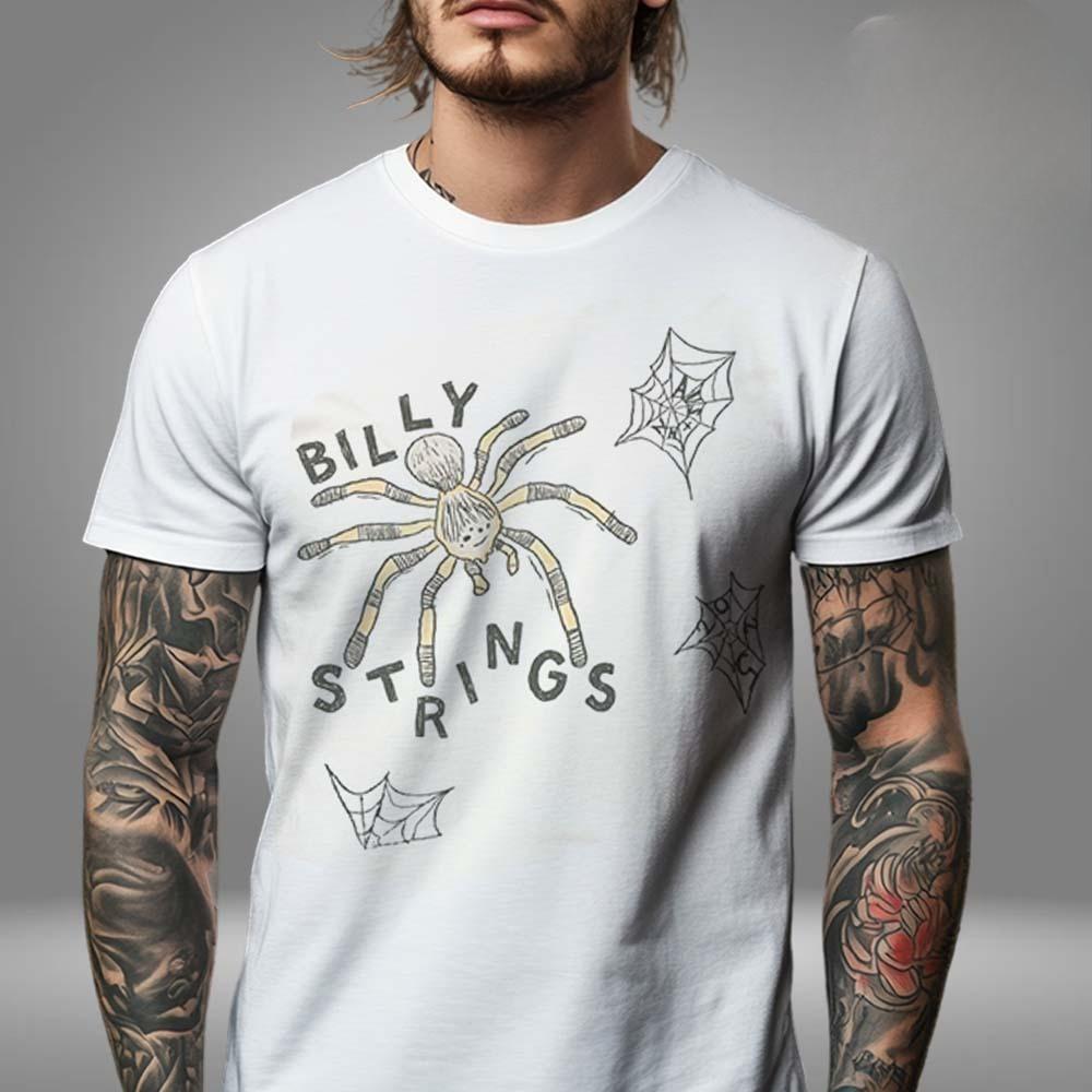 New Sale Billy Strings Exclusive Merchandise 2025 Tour Australia & New Zealand Spider Two Sided Unisex T-Shirt S