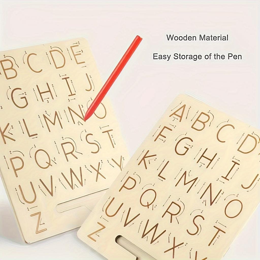 Double Sided Letter Writing Board for Home Learning Aids Puzzle Hand Eye Coordination Practice Educational Board