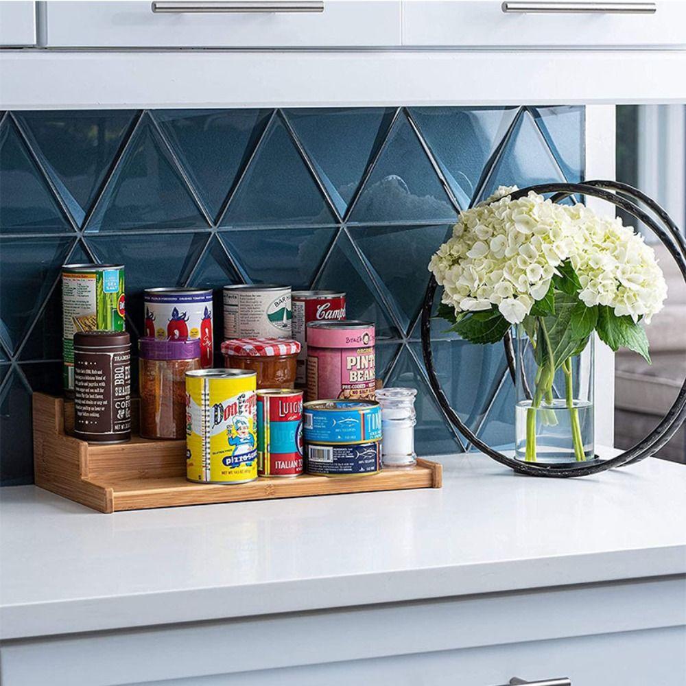 Space-Saving Spice Jar Storage Set Multi-Tier Seasoning Organizer 3-Tier Spice Rack  Restaurant