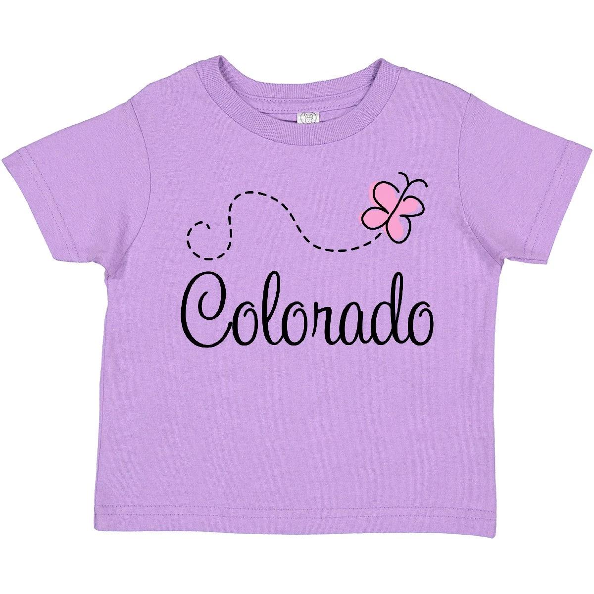 Inktastic Butterfly Colorado Toddler T-Shirt State Travel Location Places Child 120