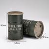 Miniature Oil Drum Model Military Scene Accessory Vintage Industrial Style Props For Soldier Games Collectible Display Piece