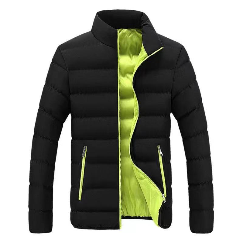 Men's Korean Style Trendy Short Cotton-Padded Jacket, Winter Warmth, Plus Size Available - Ideal for Middle-Aged and Young Men.