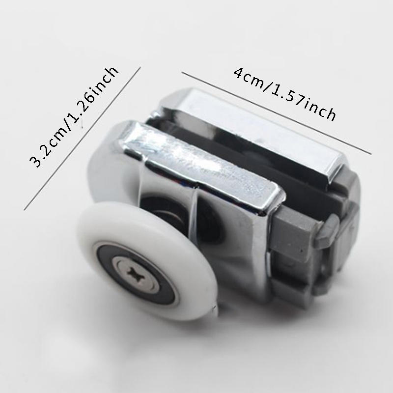 Silver Shower Room Bathroom Pulley Shower Room Hardware Accessories Glass Partition Sliding Door Screen Wheels
