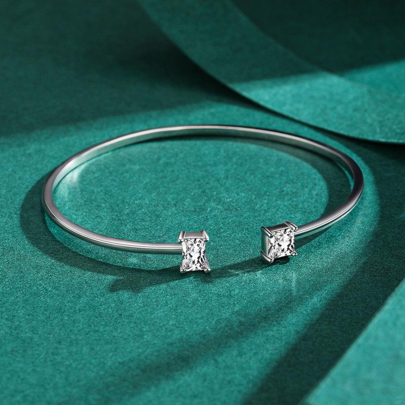 Tancise 925 Sterling Silver Bracelet Jewelry Geometric Bead Chain Link Bracelets Fashion Fine Wedding Gift for Girlfriend Women