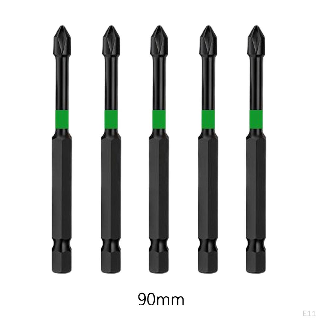 5x Impact Bit Set Multipurpose Cross Bits for Electrician Maintenance