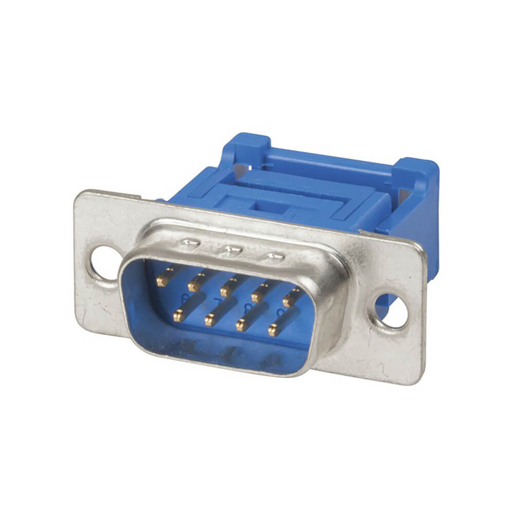 Connecteur IDC mâle pour montage sur ligne avec coques arrière (DB9)