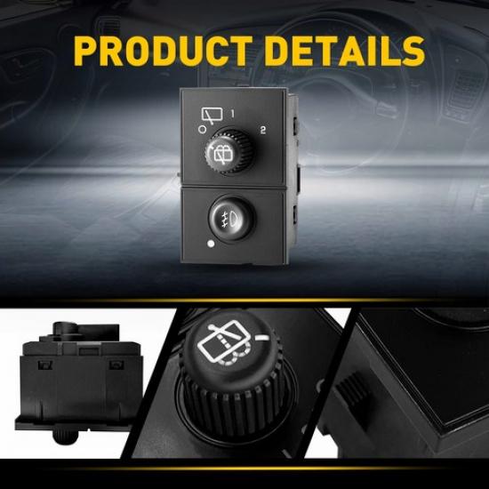 15061682 Fits 2003-2006 GMC Sierra Yukon Fog Light Rear Wiper Control Switch EXV