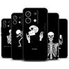 Aesthetic Skeleton Skull Case For Redmi Note 13 Pro Plus 9 10 11 12 Pro 9S 10S 11S 12S Cover For Redmi 12 C 10C 13C