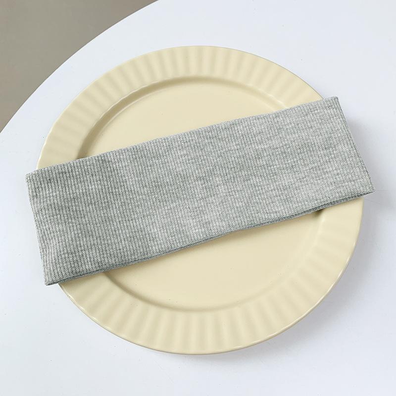 Solid Color Korean Wide Headband Stretchy Knit Hair Sweatband for Women Makeup Gym Yoga Running Fashion Accessory