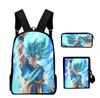 New animation cartoon dragon ball backpack, primary and secondary school schoolbag, satchel, shoulder bag, pencil case three-piece set