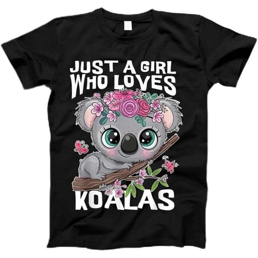 Koala Cute Just A Girl Who Loves Koalas T-Shirt T-Shirt, Tanktop, Long Sleeve, Sweatshirt, Hoodie for Men, Women, Kids XXXXXL разноцветный