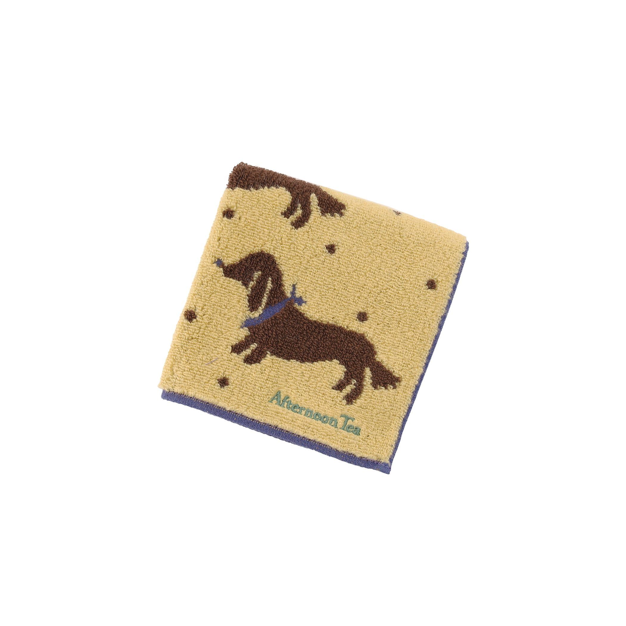 Tea AfternoonTea LIVING Hand Towel JP07 Dachshund Mini Towel Yellow [Afternoon Living]