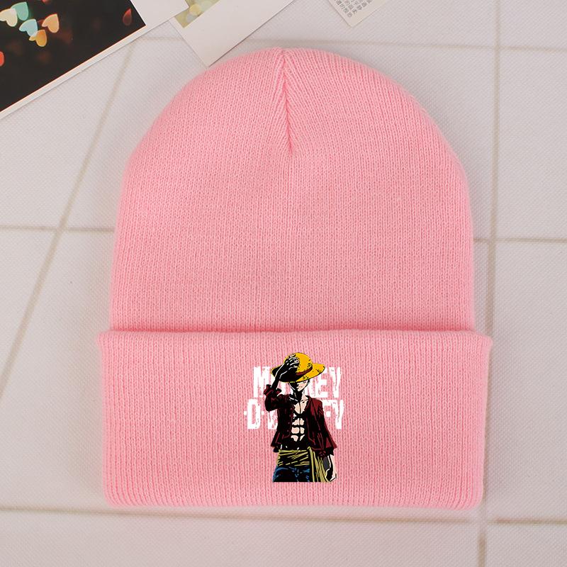 Janpanese Anime Winter Hats for Unisex Luffy New Beanies Knitted Hat Autumn Female Beanie Caps Warmer Bonnet Ladies Casual Cap