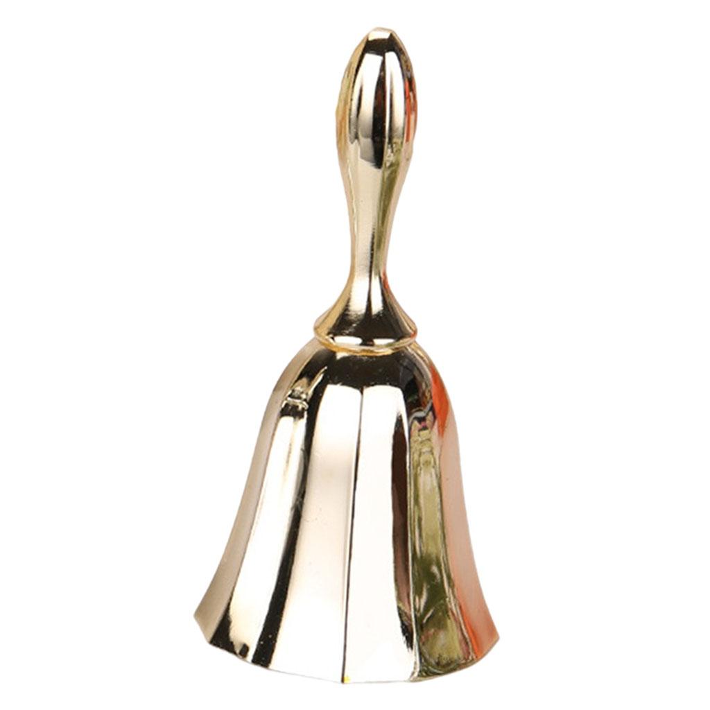 Desk Hand Bell Service Call Bells for Concierge Hotel , Golden