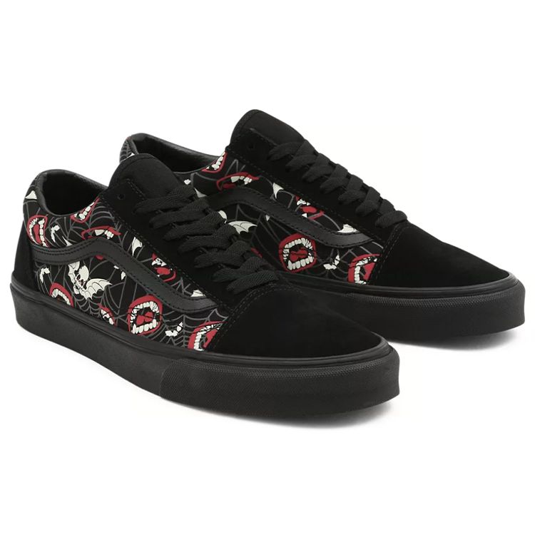 Vans Unisex Old Skool Glow Frights Halloween Black Red VN0A5KRF8MG