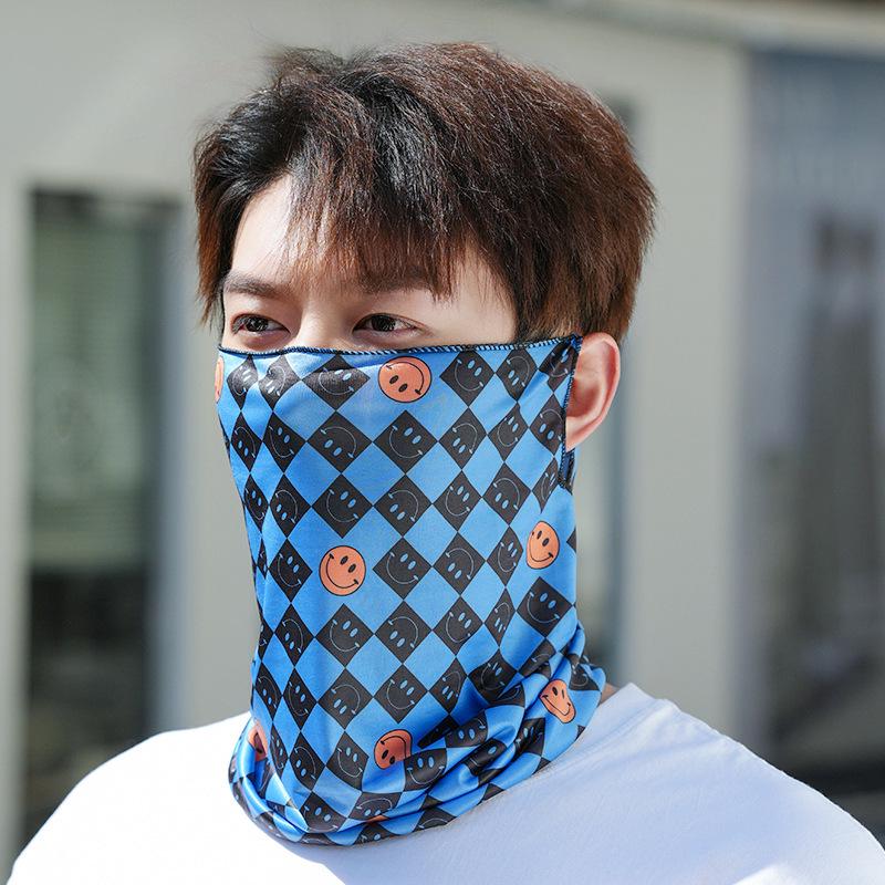 Unisex UV Protection Breathable Face Mask & Neck Gaiter with Ear Loops for Summer Cycling