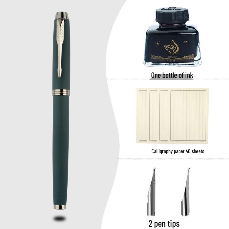 High-End Calligraphy Fountain Pen with Hard Nib for Artistic Writing, Practice & Signature - Ideal for Adults and Men