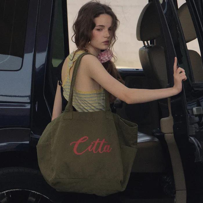 Colorful Canvas Bag_CTA952(Khaki)