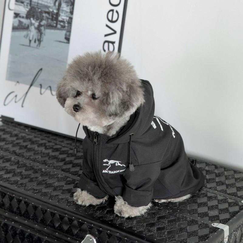 Dog Raincoat Hooded Warm Pet Jacket Cotton Waterproof Two-Leg Design Small To Large Breeds