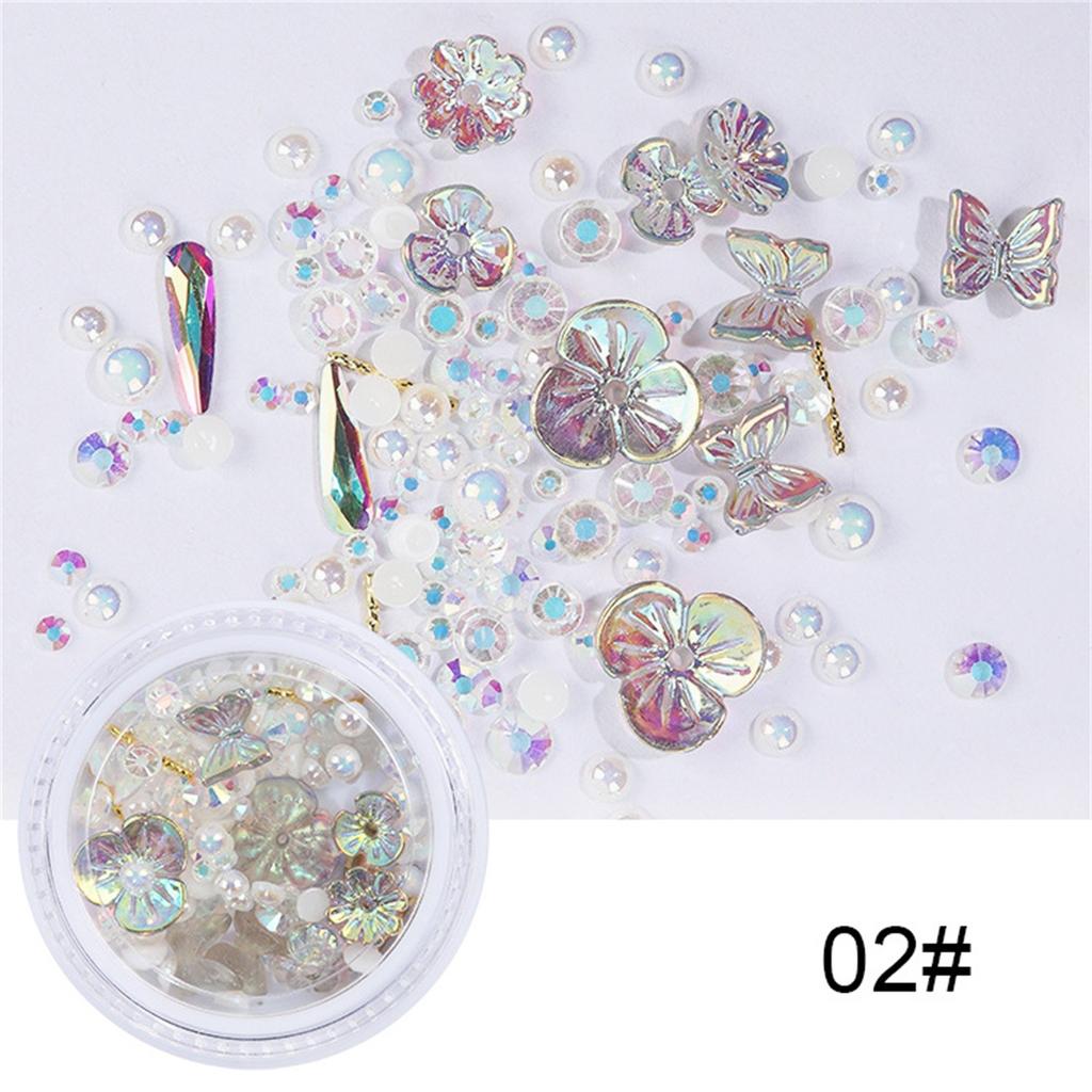 Ice Flower Butterfly Jewelry Flower Rhinestone Bead Decoration