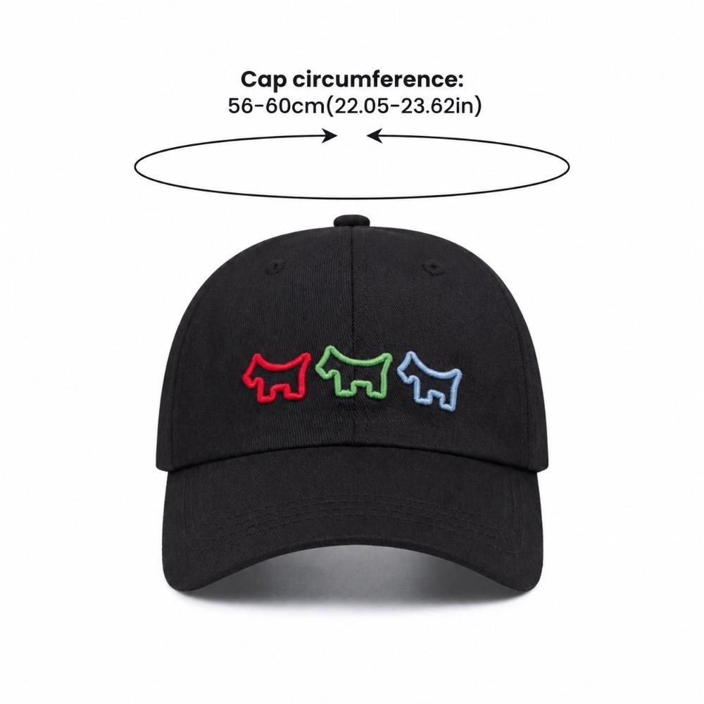 Embroidered Snapback Cap Cartoon Pattern Visor Hat Hip-hop Style Baseball Cap For Camping Hiking