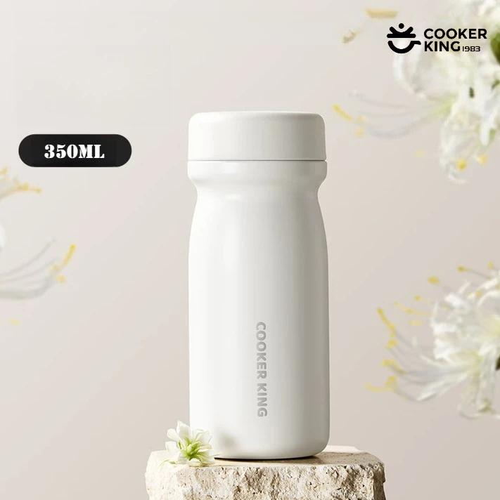 

350ML 316 Stainless Steel+PP Material Sports Insulated Cup Portable Outdoor Sports Water Bottle Thermos Coffee Cup 350ml білий