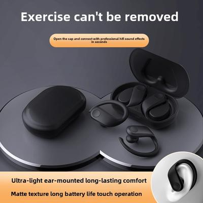 Spor Asmalı Kulak Kablosuz Bluetooth Kulaklık Gürültü Azaltma Uzun Pil Ömrü Su Geçirmez Uzun Süre Kulak Hasarı Olmadan Kullanım