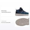 Li Ning Youth Non-Slip Wear-Resistant Mid-Top Skate Shoes Kids Skate Shoes Blue YKCS154-1