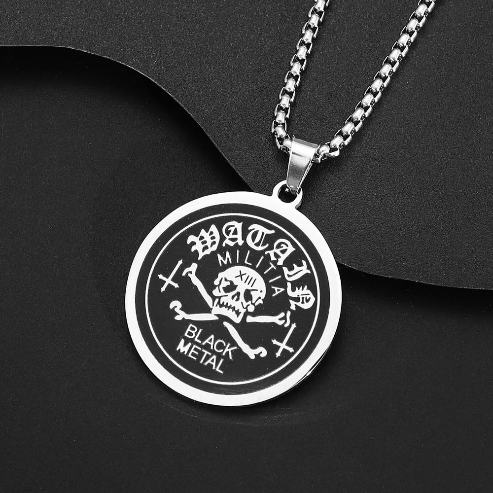 Titanium Steel Skull Necklace Pendant Accessories Hip Hop Men's Premium Style
