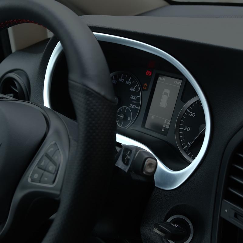 VITO Dashboard Decorative Frame: ABS Electroplated Interior Strip for Instrument Panel Modification.