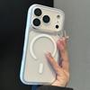 Magnetic Charging Case for iPhone 16/17 Pro Max with Full Coverage Lens Film - Transparent Design