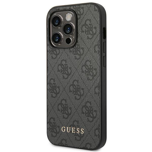Guess Guhcp14Xg4Gfgr Iphone 14 Pro Max6,7 Szary/Grey Hard Case 4G Metal Gold Logo