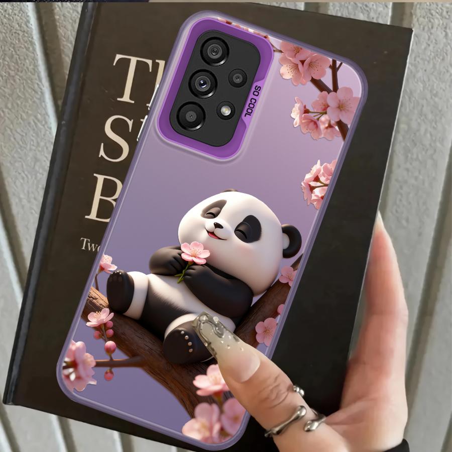 Chubby Panda Case for Samsung Galaxy A10 A20 A50 A54 A56 A51 A52 A72 A03 A06 A07 A71 A04 A05 Back Phone Cover