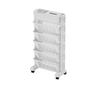 5/6 Layers Bookshelf On Wheels Large Capacity Book Storage Rack Movable Book Shelf  Student Use
