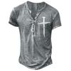 Vintage Taste V-ausschnitt männer T Shirt Drucken Kurzarm Gothic Punk T Shirt Für Männer Übergroße Tops T Shirt Männer streetwear