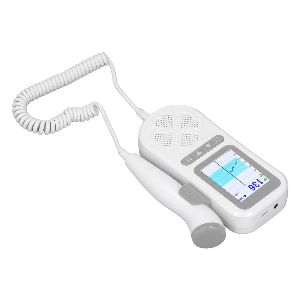 Fetal Heartbeat Monitor 3 Modes Accurate Measurement Noise Reduction Heart Detector with Charging Line
