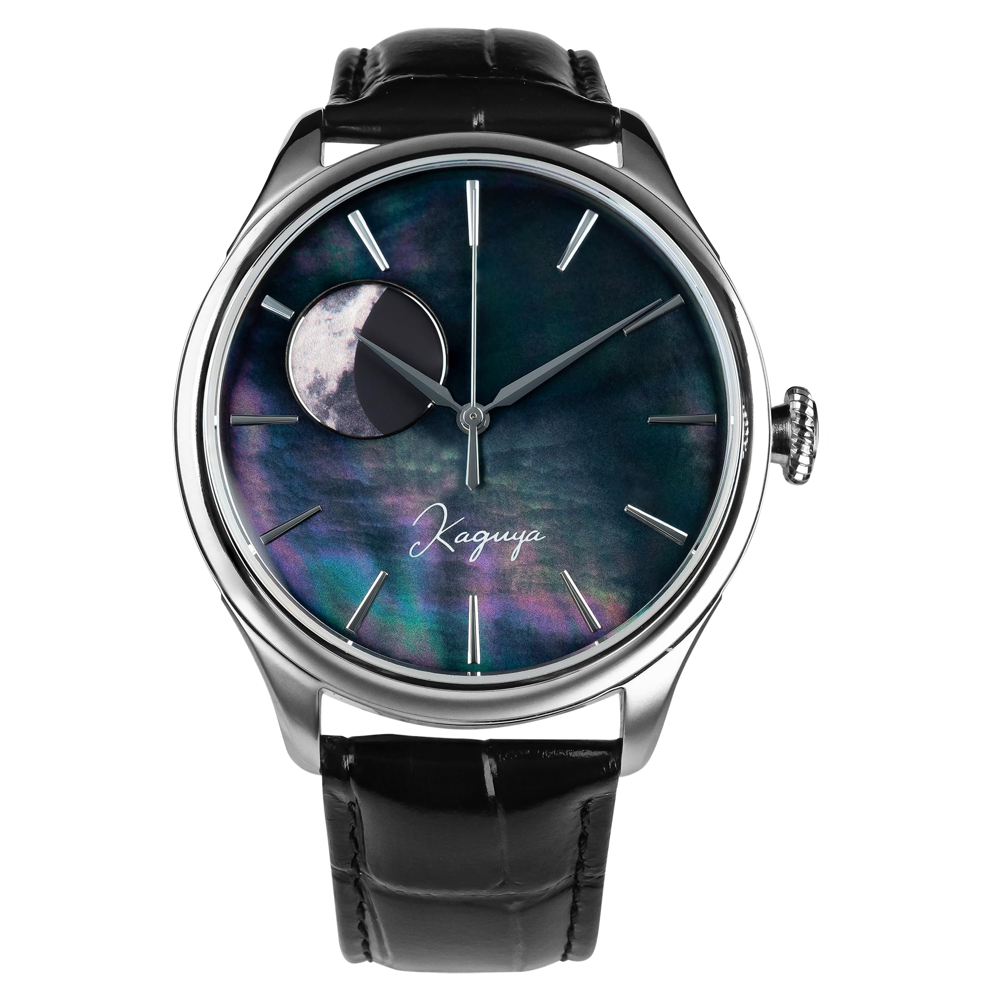 

WANCHER Watch Dream Moon Phase KAGUYA Water Moon Men s - [WANCHER Watch] чорний