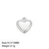Fashion Love Heart Charms Stainless Steel Gold DIY Pendant for Earring Necklace Bracelet Jewelry Making