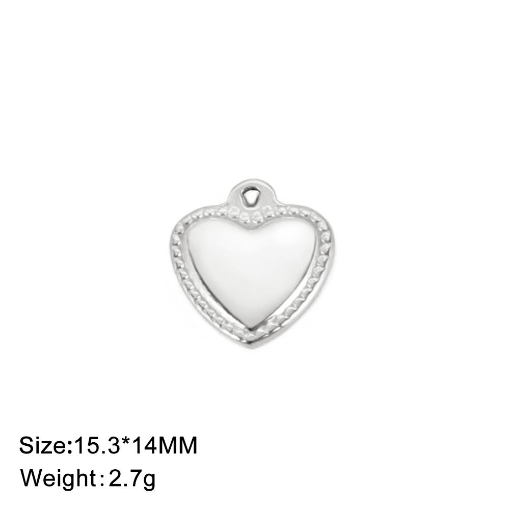 Fashion Love Heart Charms Stainless Steel Gold DIY Pendant for Earring Necklace Bracelet Jewelry Making