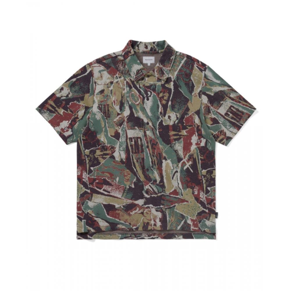 Thisisneverthat Jacquard Pattern Button Up Top Multi S