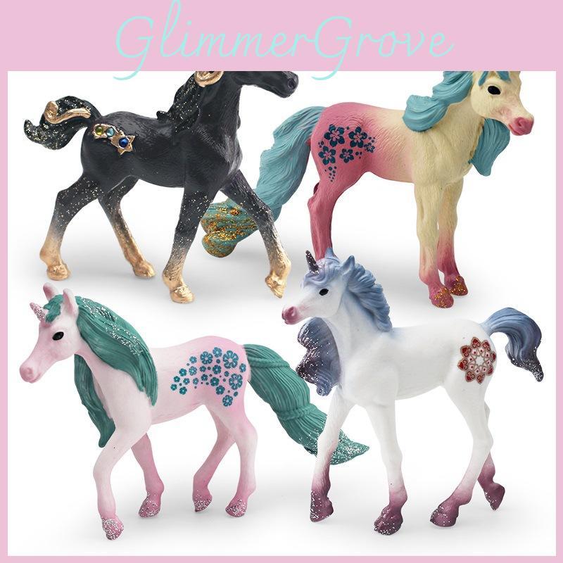 Magical Fantasy Unicorn Figurine Collection With Realistic Details In Vibrant Colors