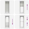 Light Grey Pleated Blind 50X150 Cm Fabric Width 49.4Cm