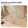 Slim Stainless Steel Desktop Storage Rack Compact Wire-Frame Countertop