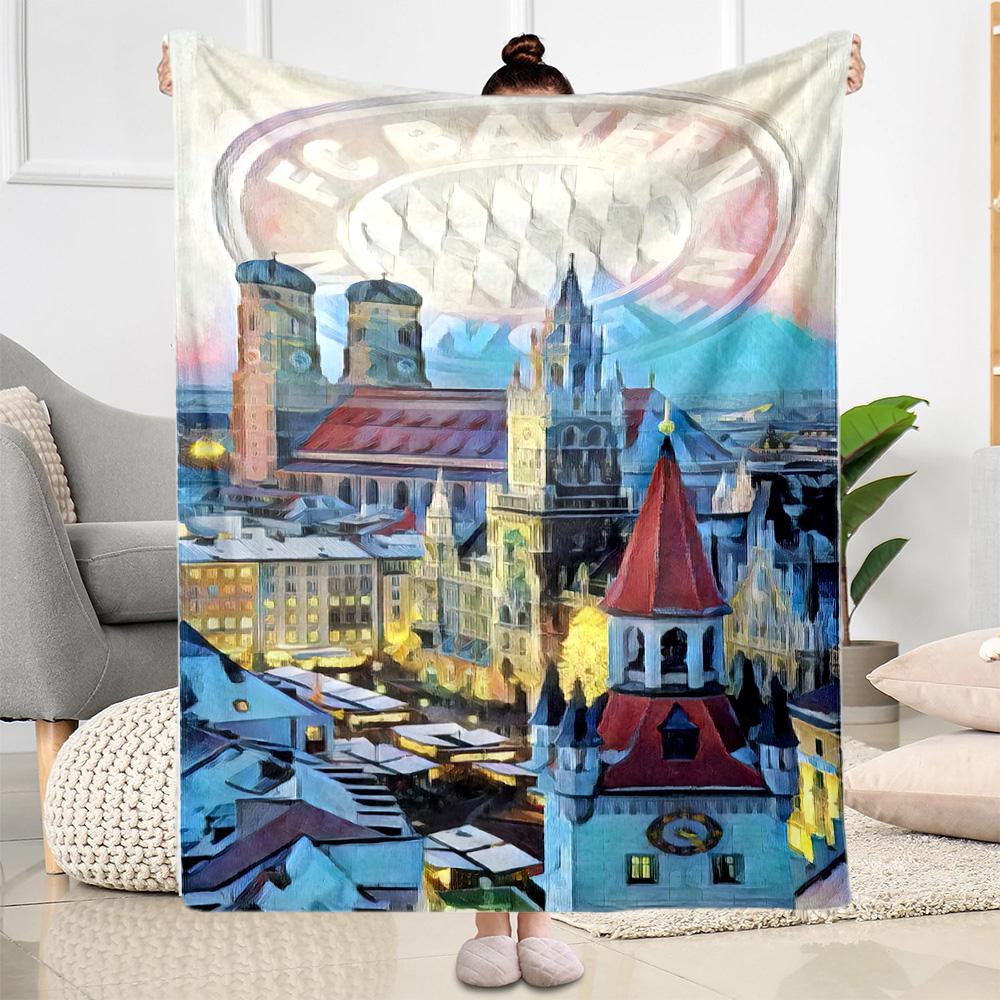 Bayern Munich Blanket Ultra-Soft Great for Chair Livingroom Bed Four Seasons Universal Digital Print Birthday Christmas Gift Blanket