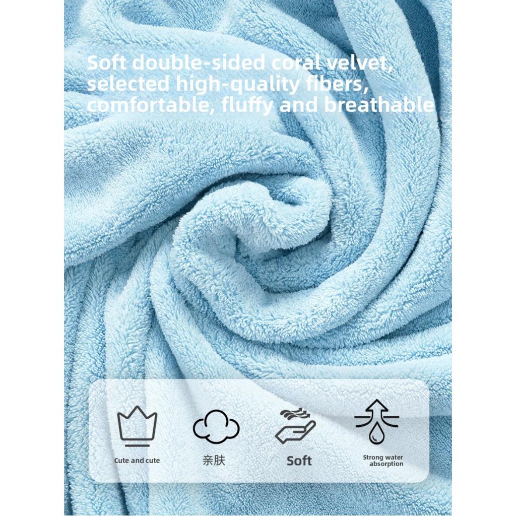 Haustierspezifischer Bademantel, Schnelltrocknendes Absorbierendes Handtuch, Super Absorbierendes Wischtuch für Katzen und Hunde, Universell für Katzen und Hunde