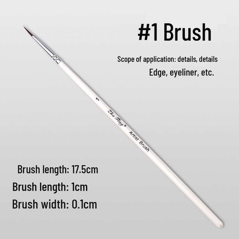 17-Piece Face Painting Brush Set: Hook Line, Embossing, Row, Flat, Oblique, Petal Brushes